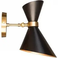 Up Down Wall Light Adjustable - Black, Brass