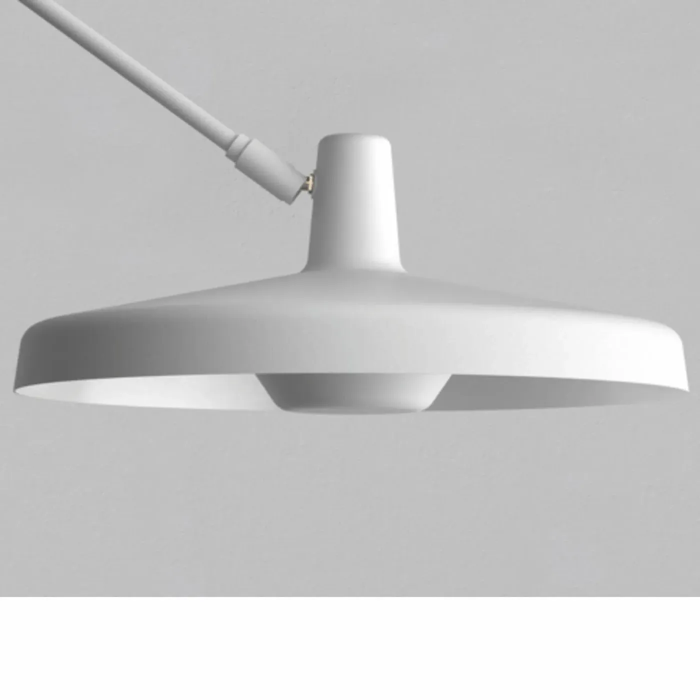 Adjustable Wall Lamp with Arm - White, Metal