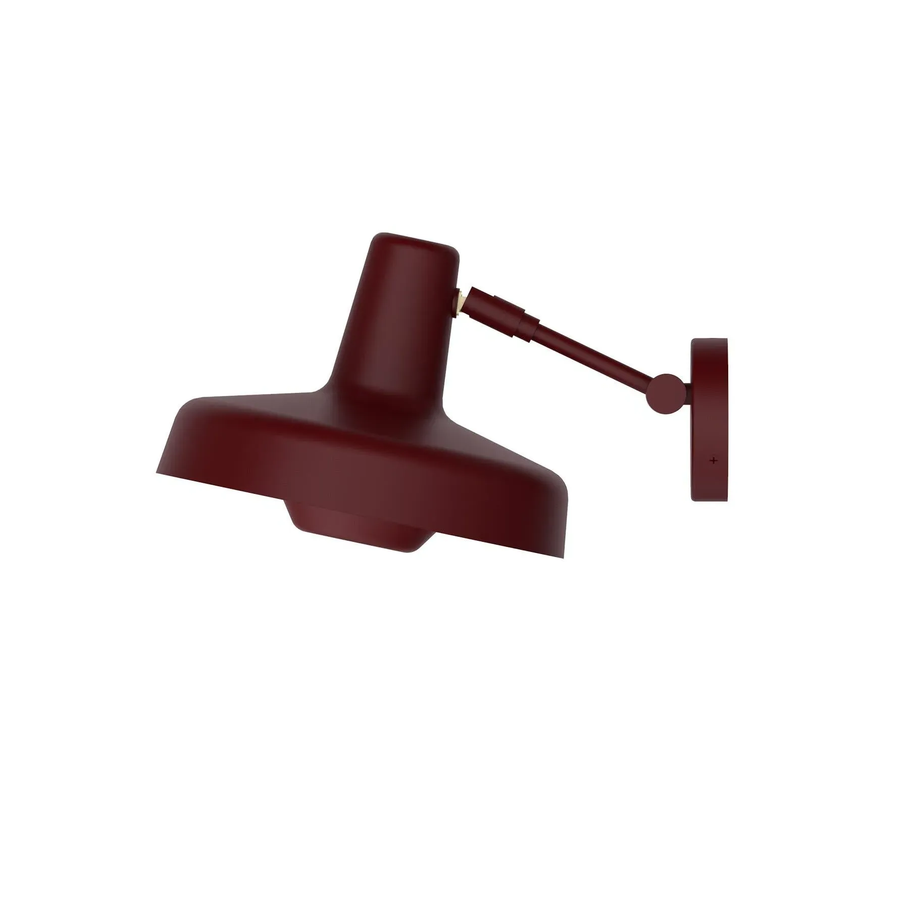 Extra Short Wall Light with Adjustable Arm - Red