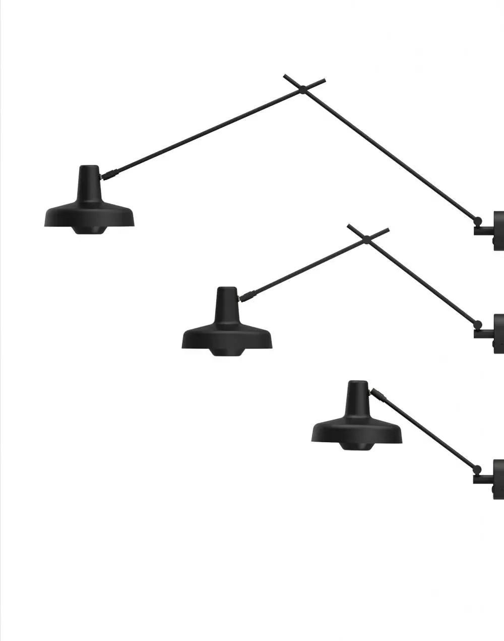 Long Wall Light with Adjustable Arm - White