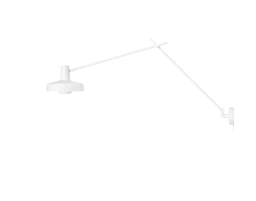 Long Wall Light with Adjustable Arm - White