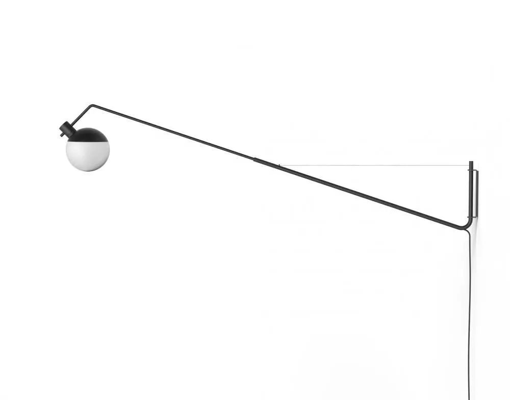 Medium Wall Light with Dimmer - Opal Glass