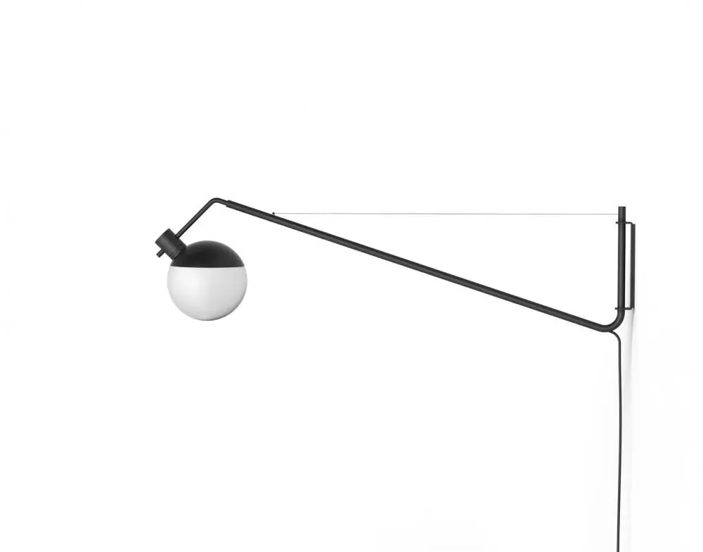 Medium Wall Light with Dimmer - Opal Glass