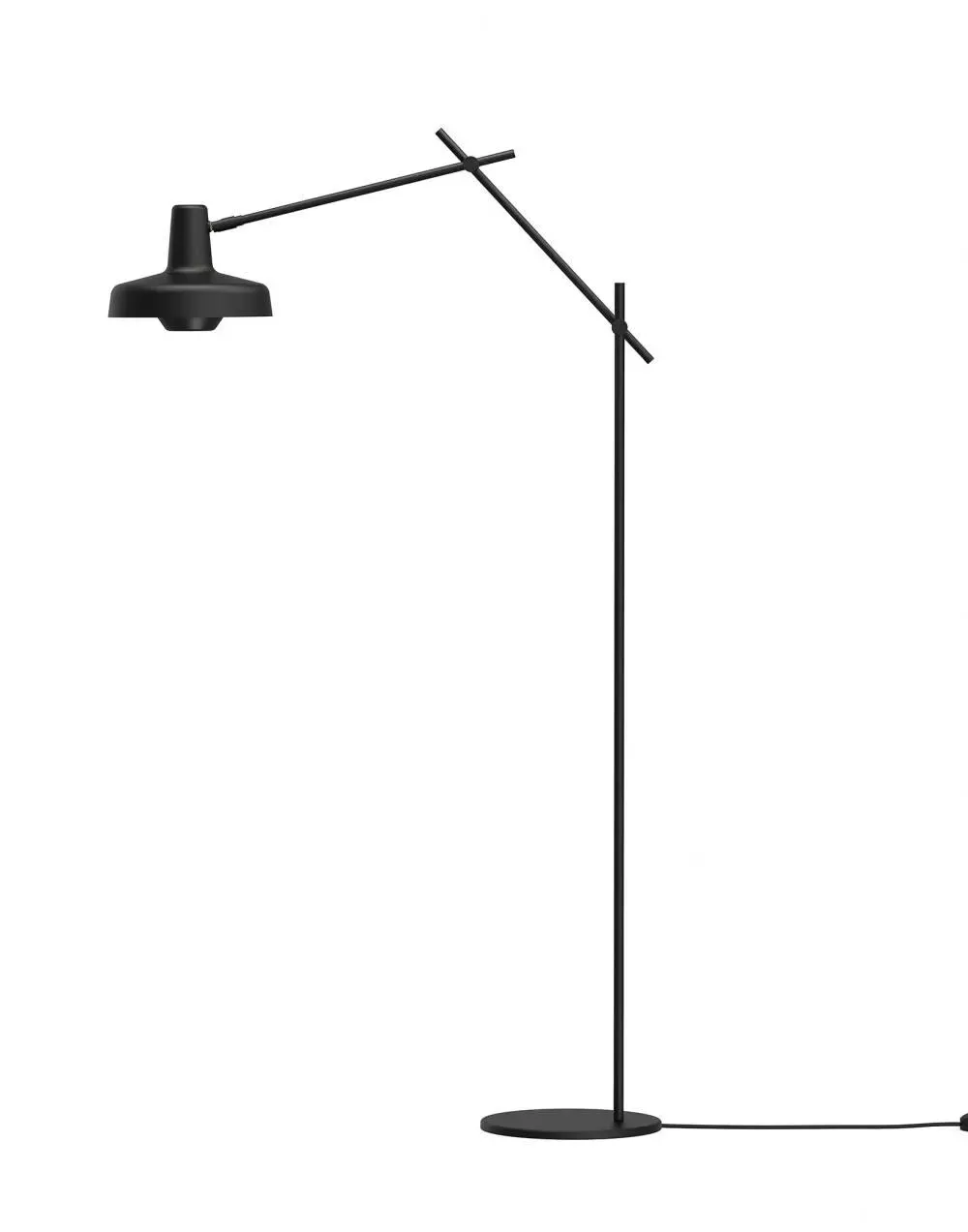Single Arm Floor Light - White