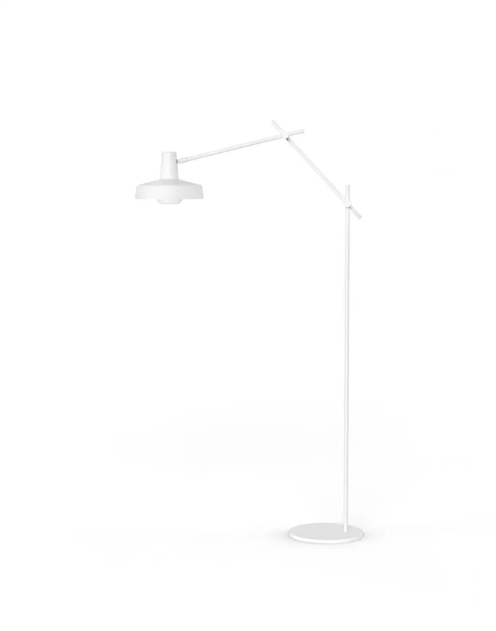 Single Arm Floor Light - White