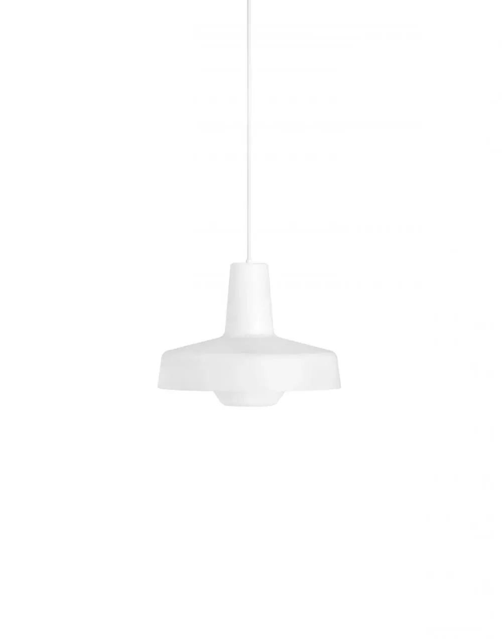 Small Pendant Light with Adjustable Arm - White