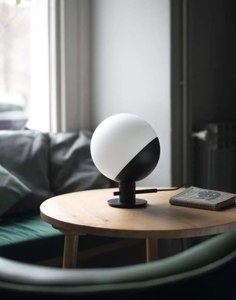 Table/Wall Light with Dimmer - Opal Glass