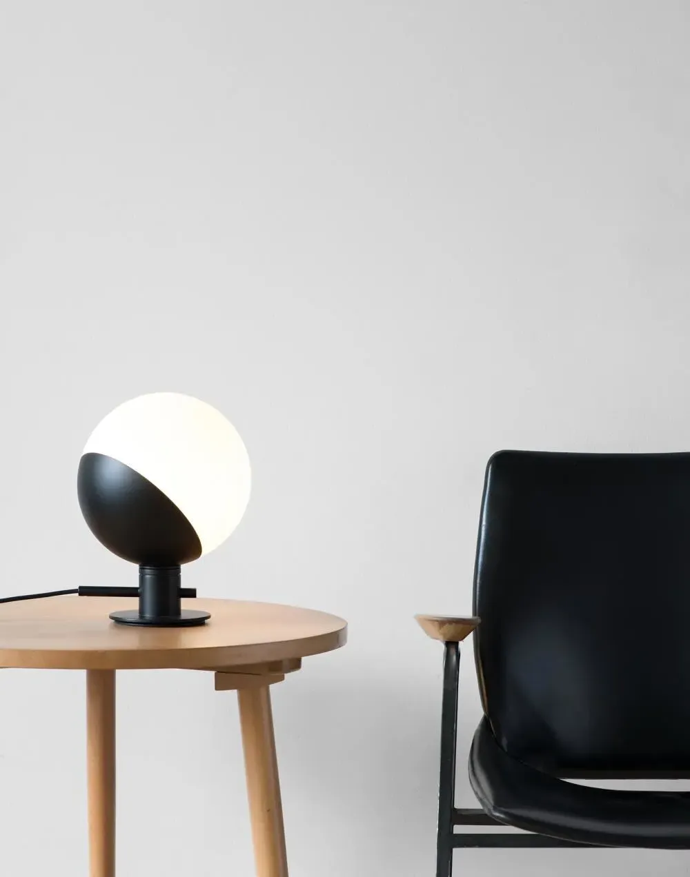 Table/Wall Light with Dimmer - Opal Glass