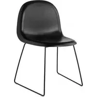 3D Dining Chair - Black Stained Beech, Sledge Base