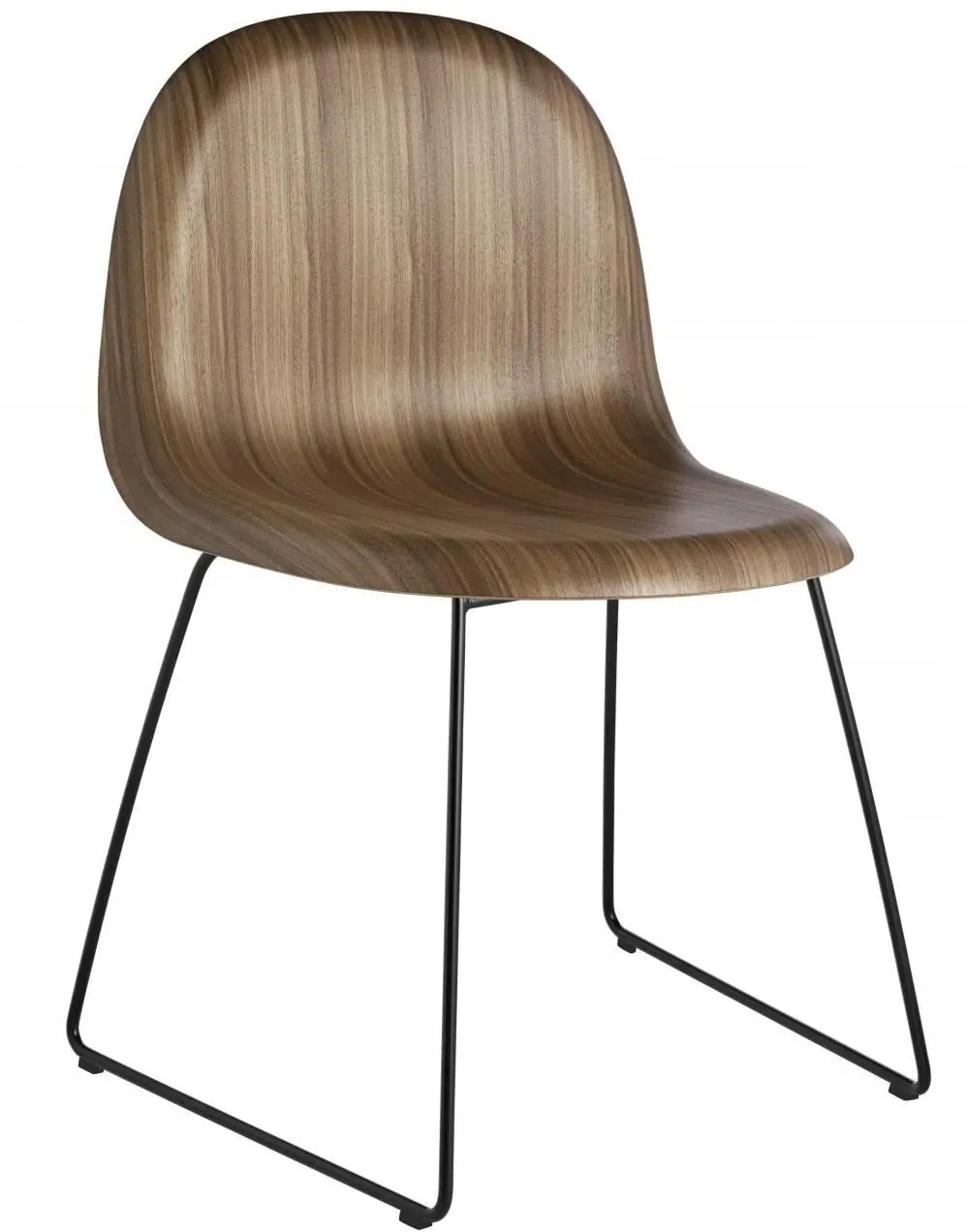3D Dining Chair Sledge Base - Walnut, Veneer image