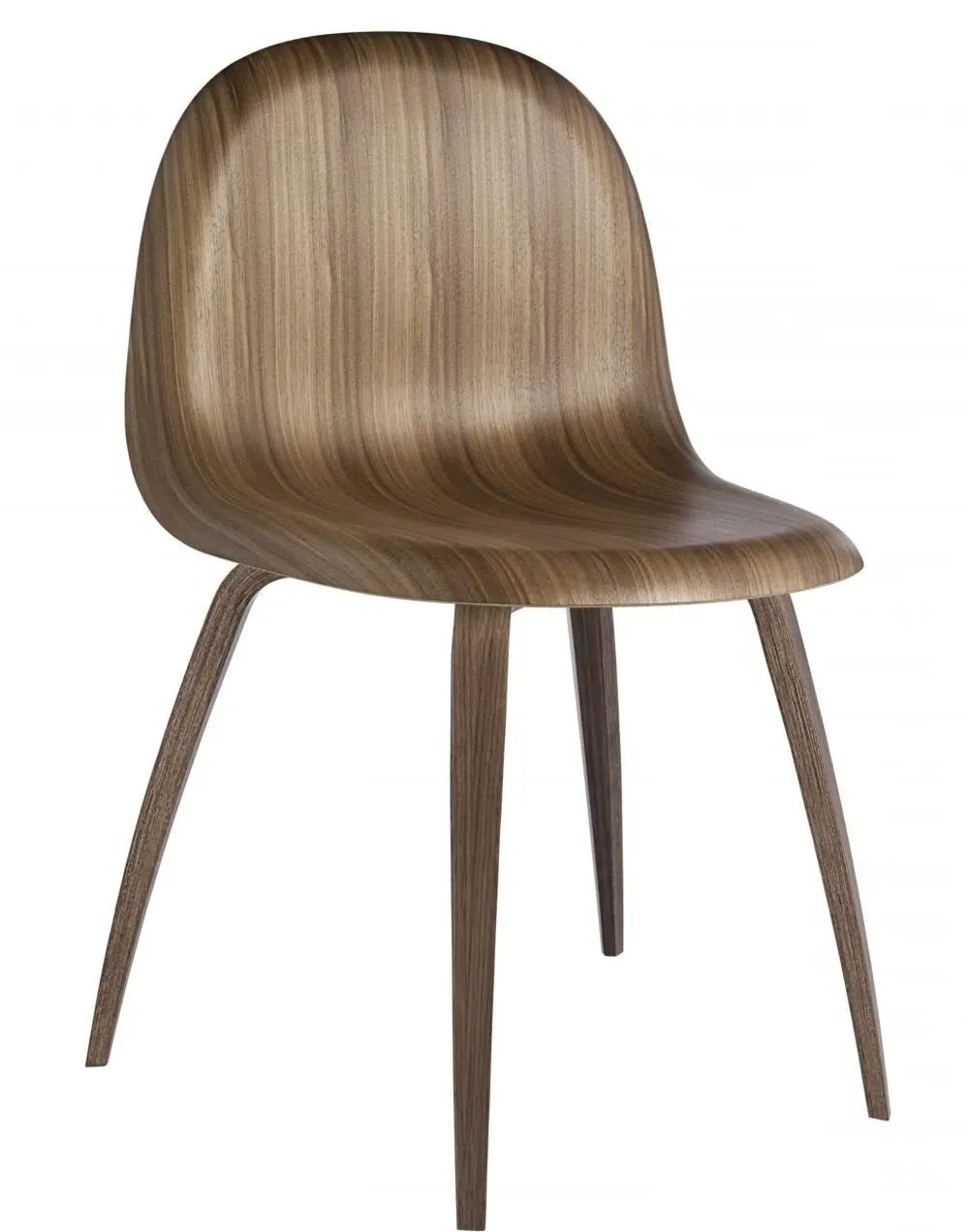 3D Dining Chair Wood Base - Black, Beech
