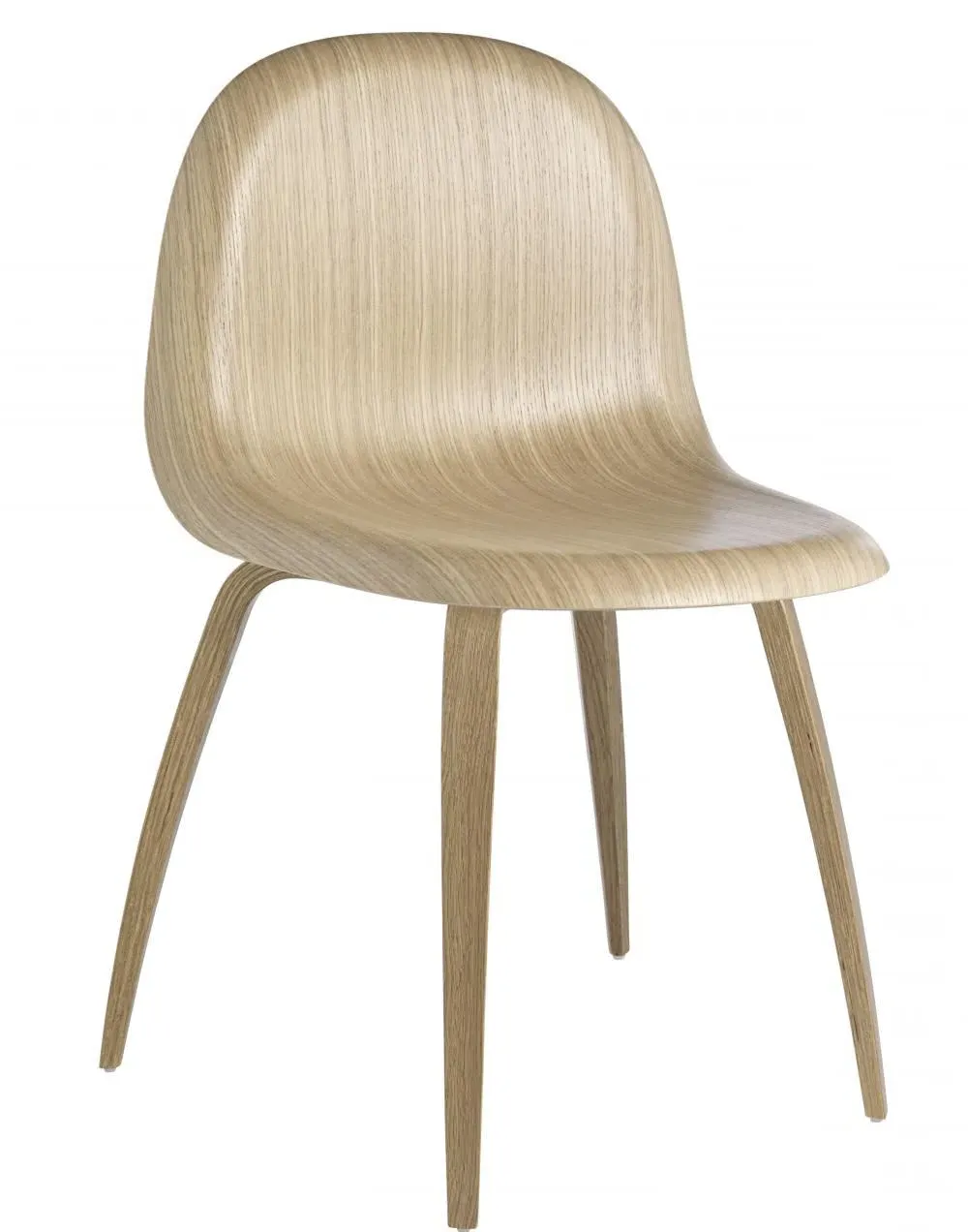 3D Dining Chair Wood Base - Black, Beech