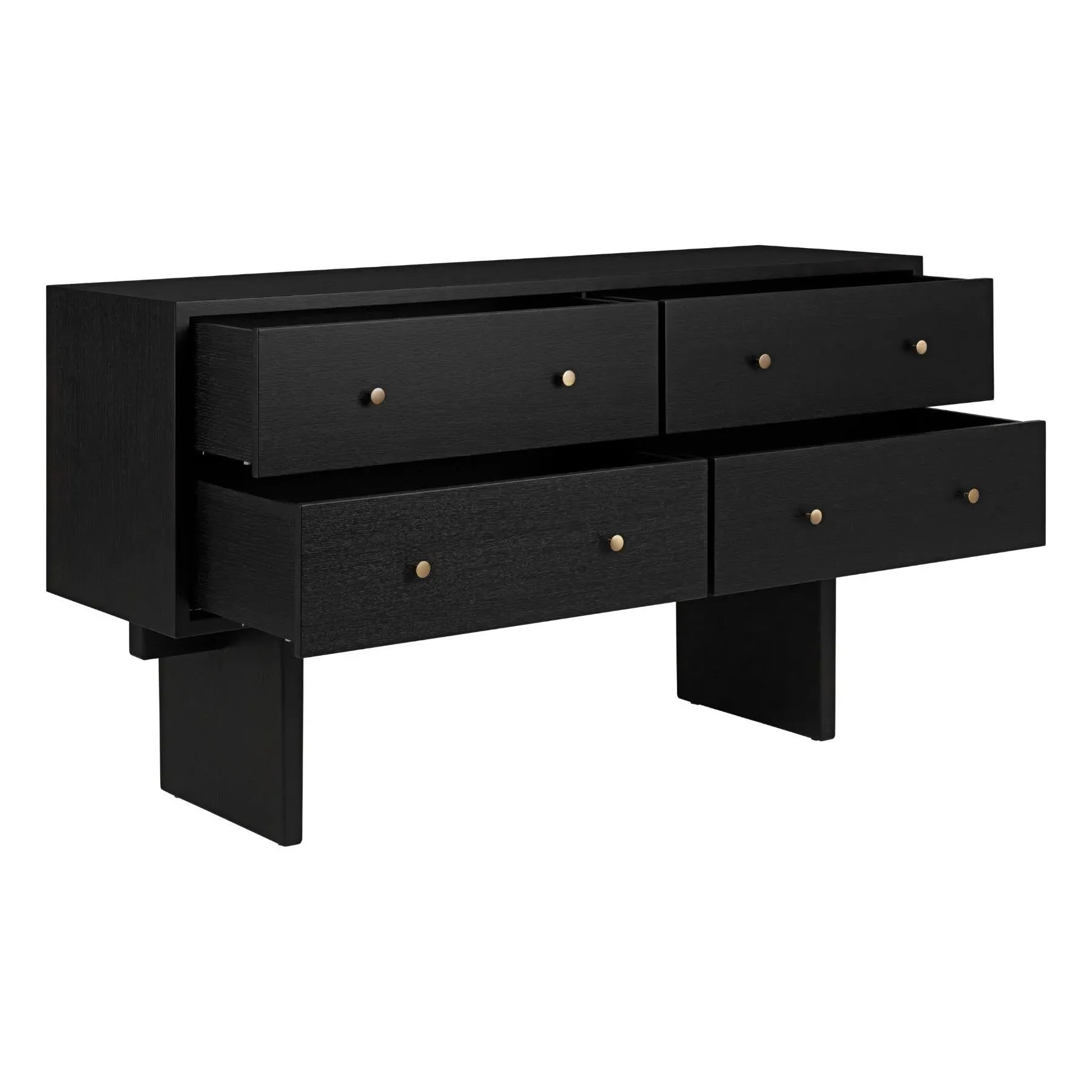 4-Drawer Sideboard with Soft-Close - Brown, Oak