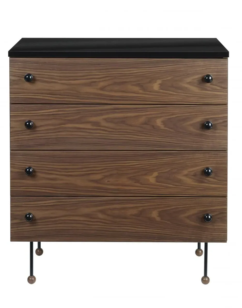 6-Drawer Dresser with Cabinet - Walnut, Wood