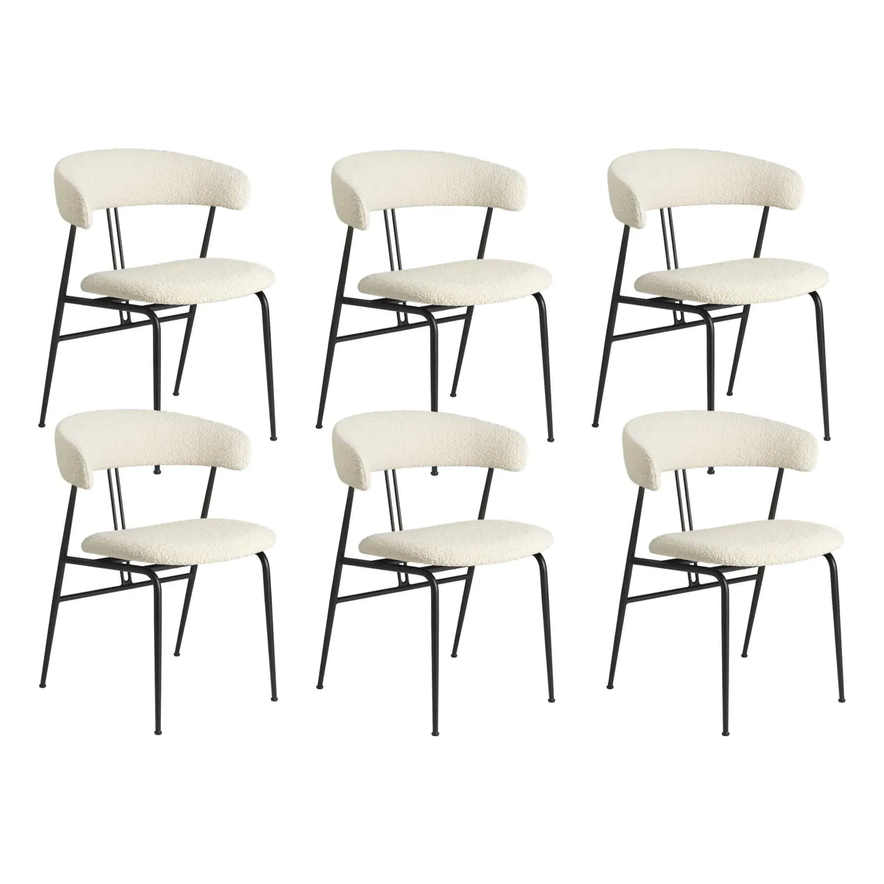 6-Piece Dining Chair Set - Upholstered