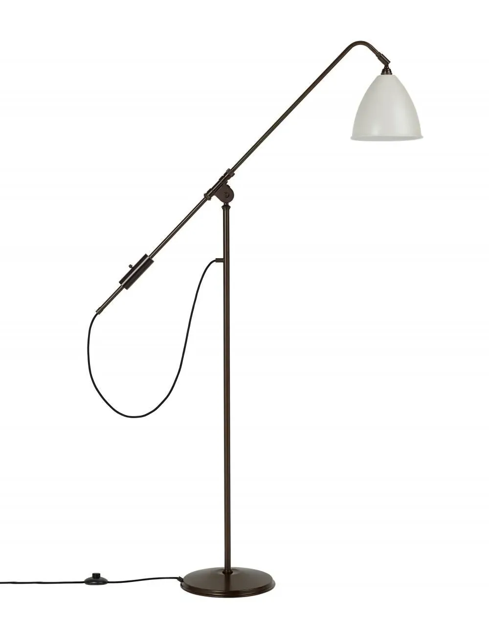 Adjustable Floor Lamp - White, Brass
