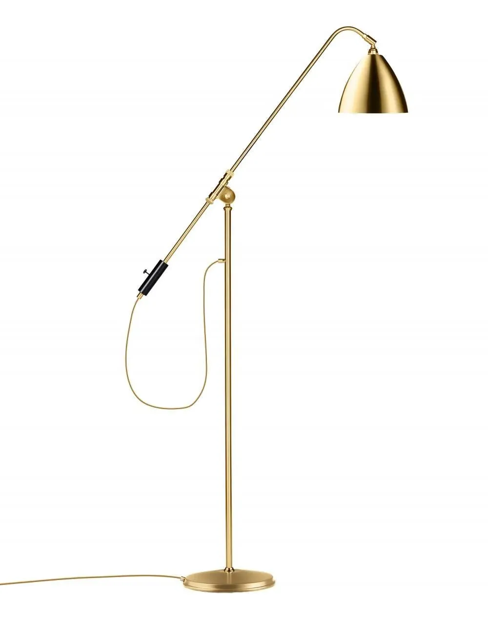 Adjustable Floor Lamp with Extendable Arm - Brass