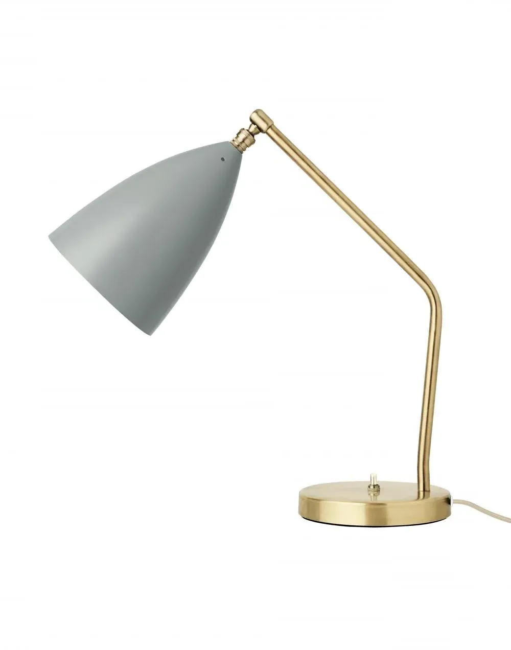 Adjustable Table Lamp with Brass Base - Black, Steel