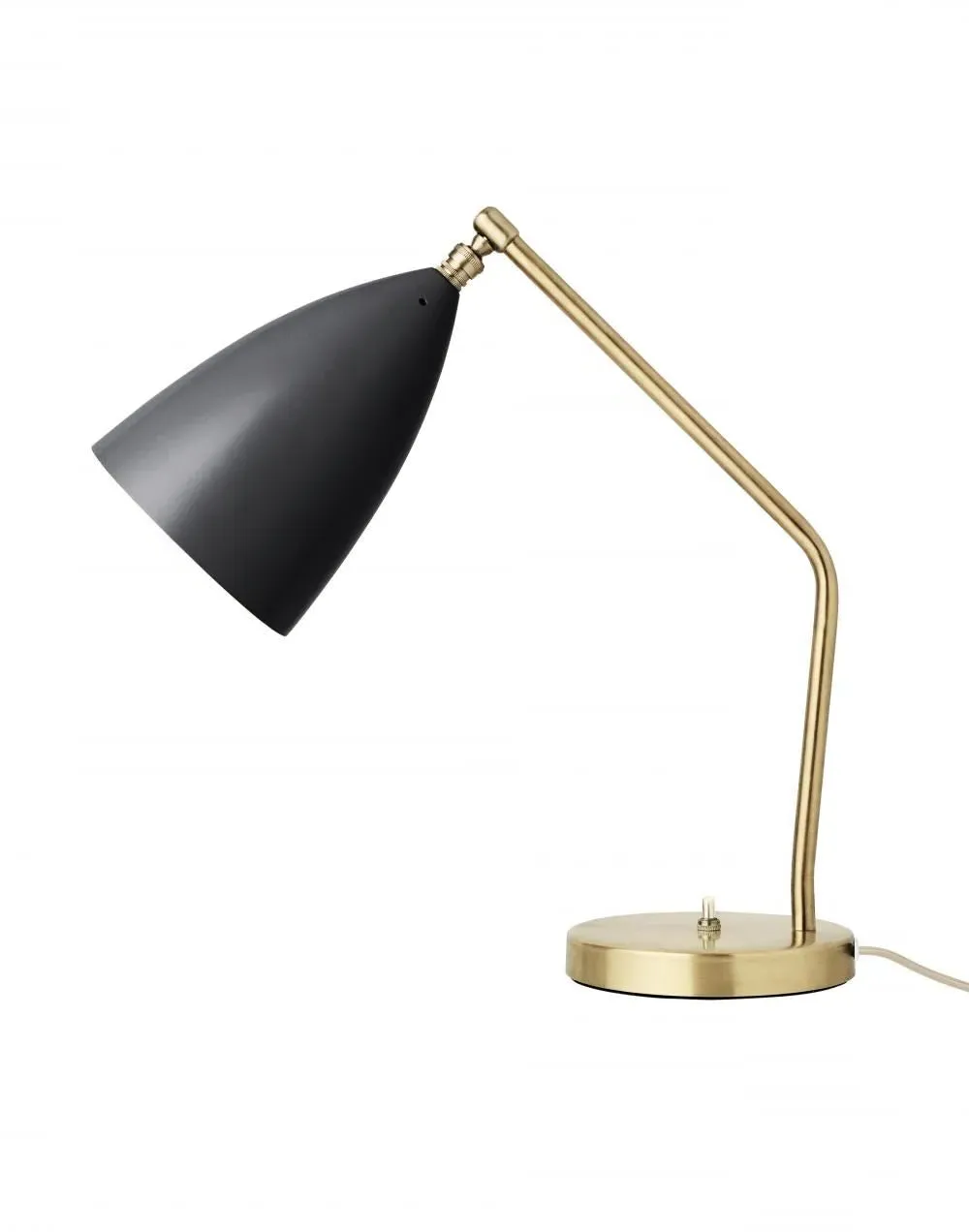 Adjustable Table Lamp with Brass Base - Blue, Steel