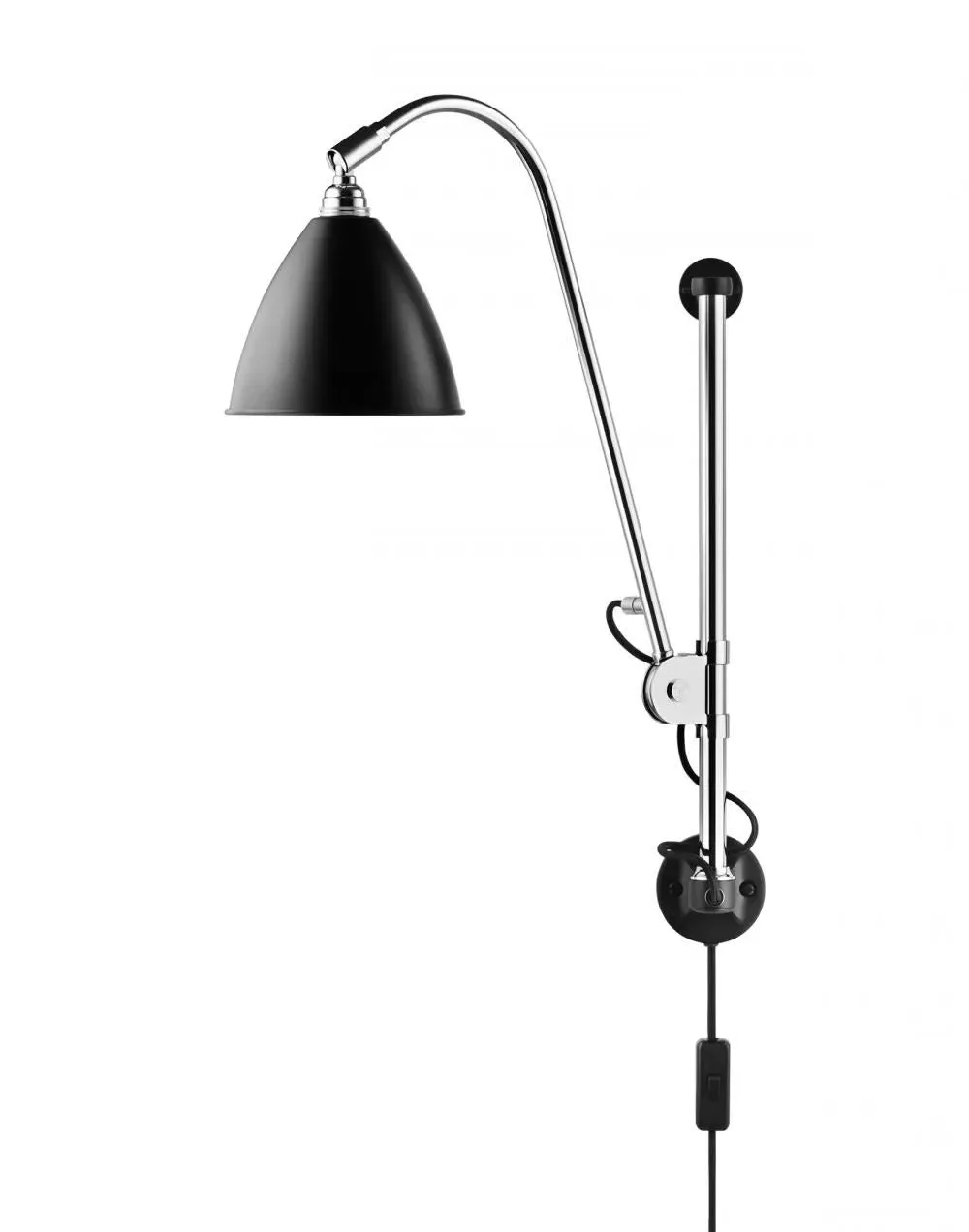 Adjustable Wall Light with Bendable Arm - Black image