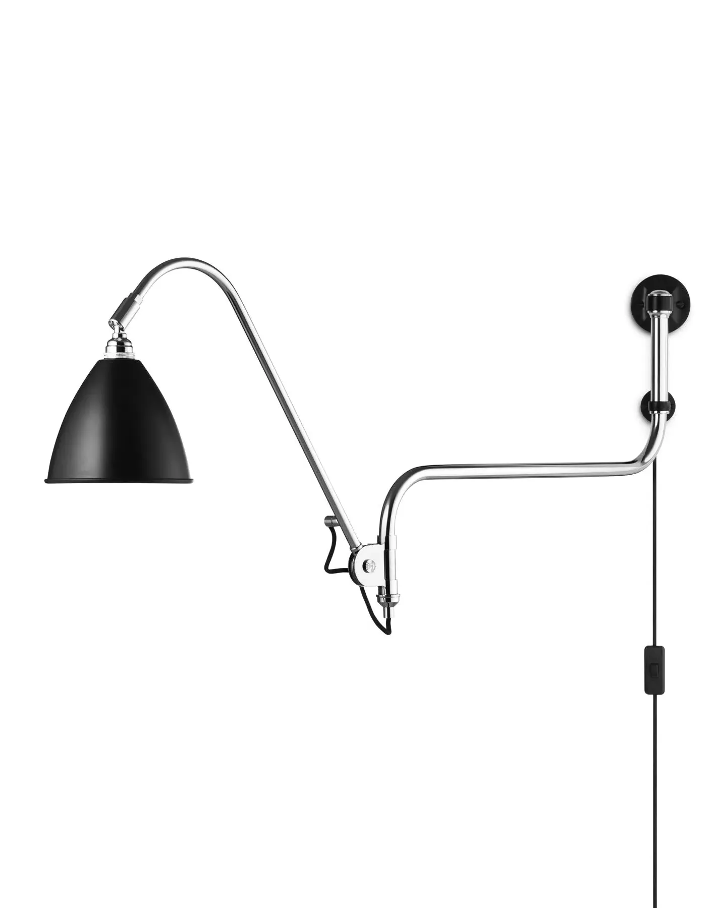 Adjustable Wall Light with Rotatable Shade - Black image