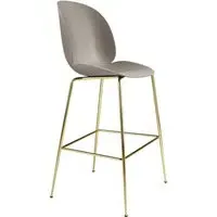 Bar Stool with Curved Shell - Beige