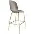 Bar Stool with Curved Shell - Beige