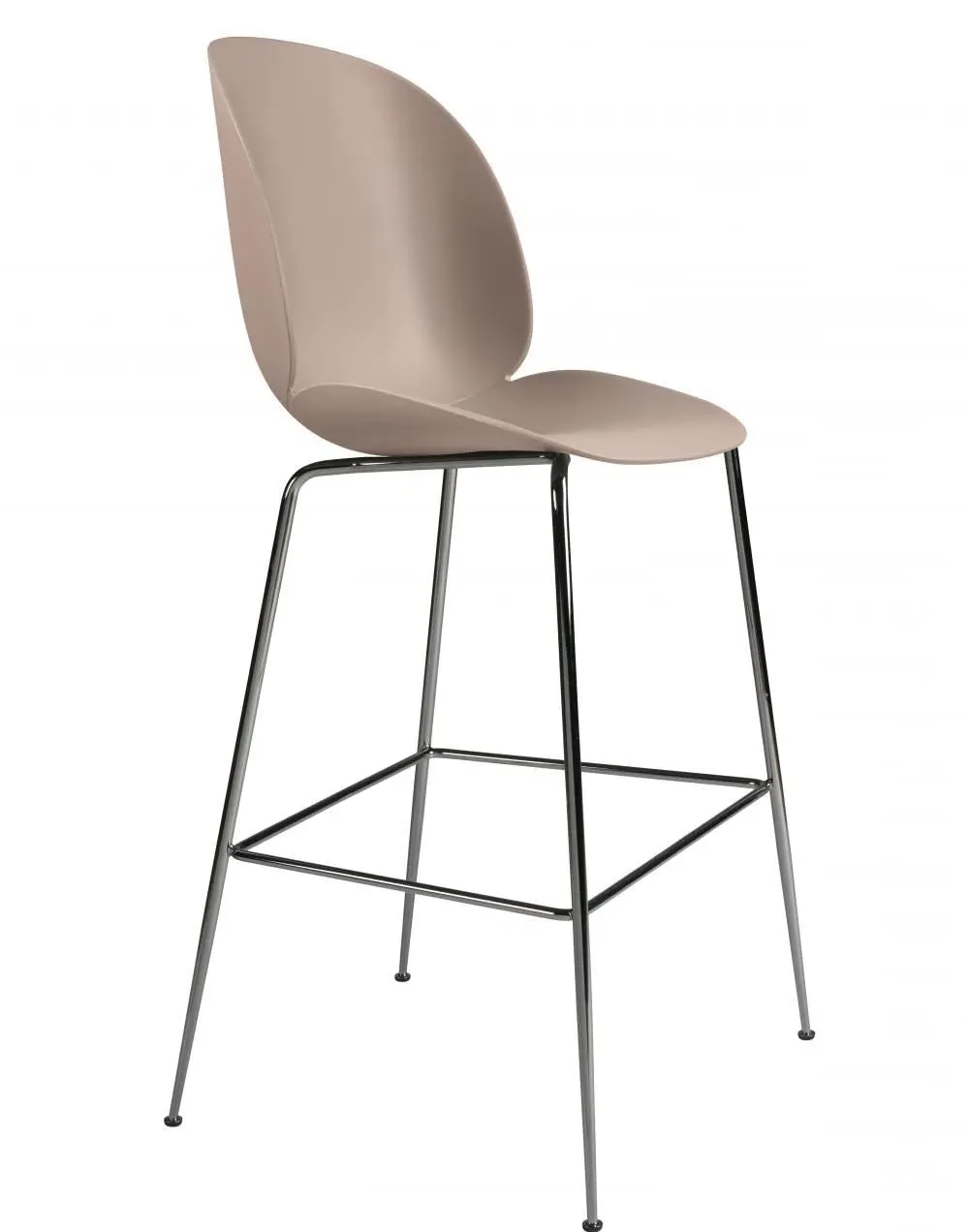 Bar Stool with Curved Shell - Pink
