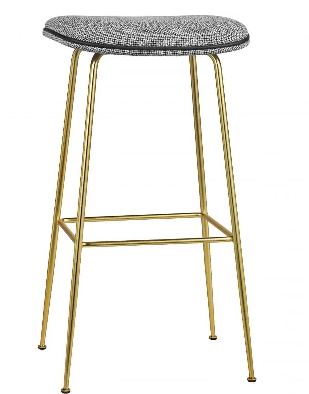 Bar Stool with Cushioned Seat - Black