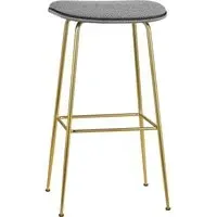 Bar Stool with Cushioned Seat - Brass