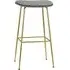 Bar Stool with Cushioned Seat - Brass