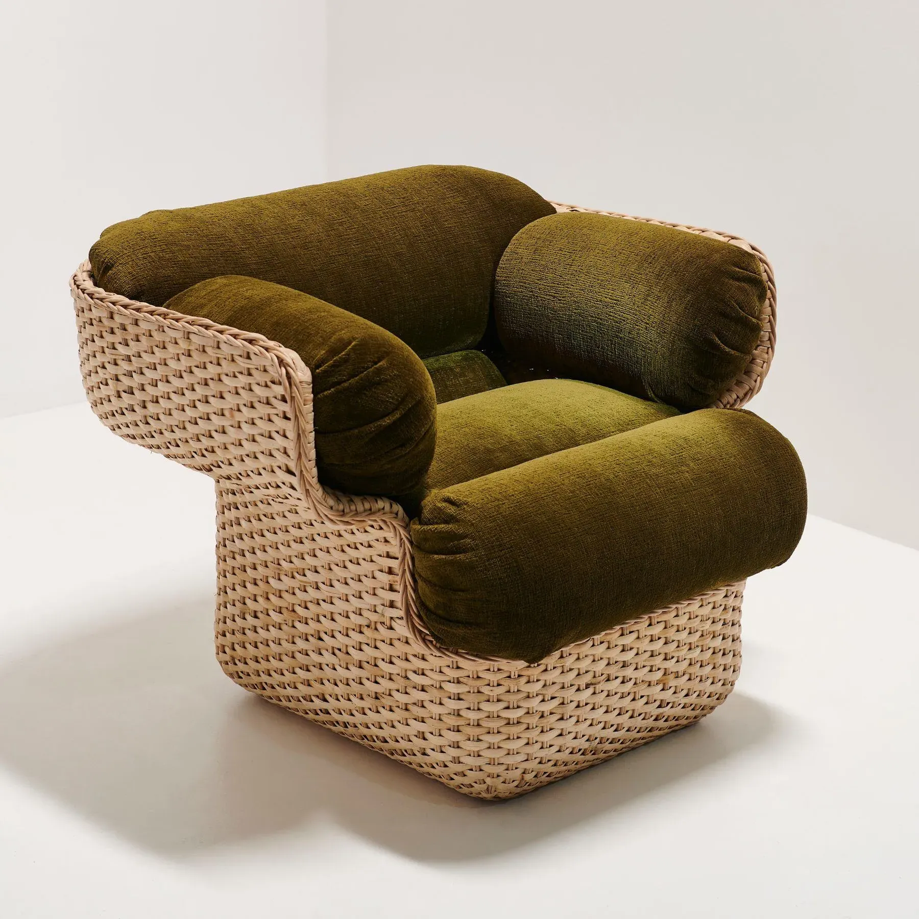 Basket Lounge Chair - Upholstered, Foam