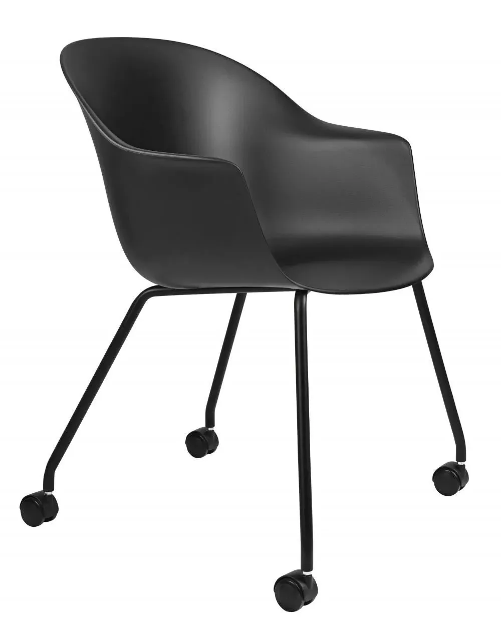 Bat Meeting Chair with Castors - Beige