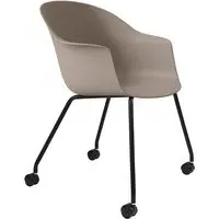 Bat Meeting Chair with Castors - Beige