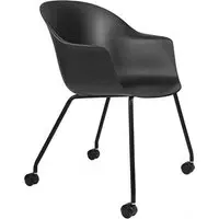 Bat Meeting Chair with Castors - Black