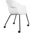 Bat Meeting Chair with Castors - White