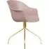 Bat Meeting Chair with Swivel Base - Pink, Brass