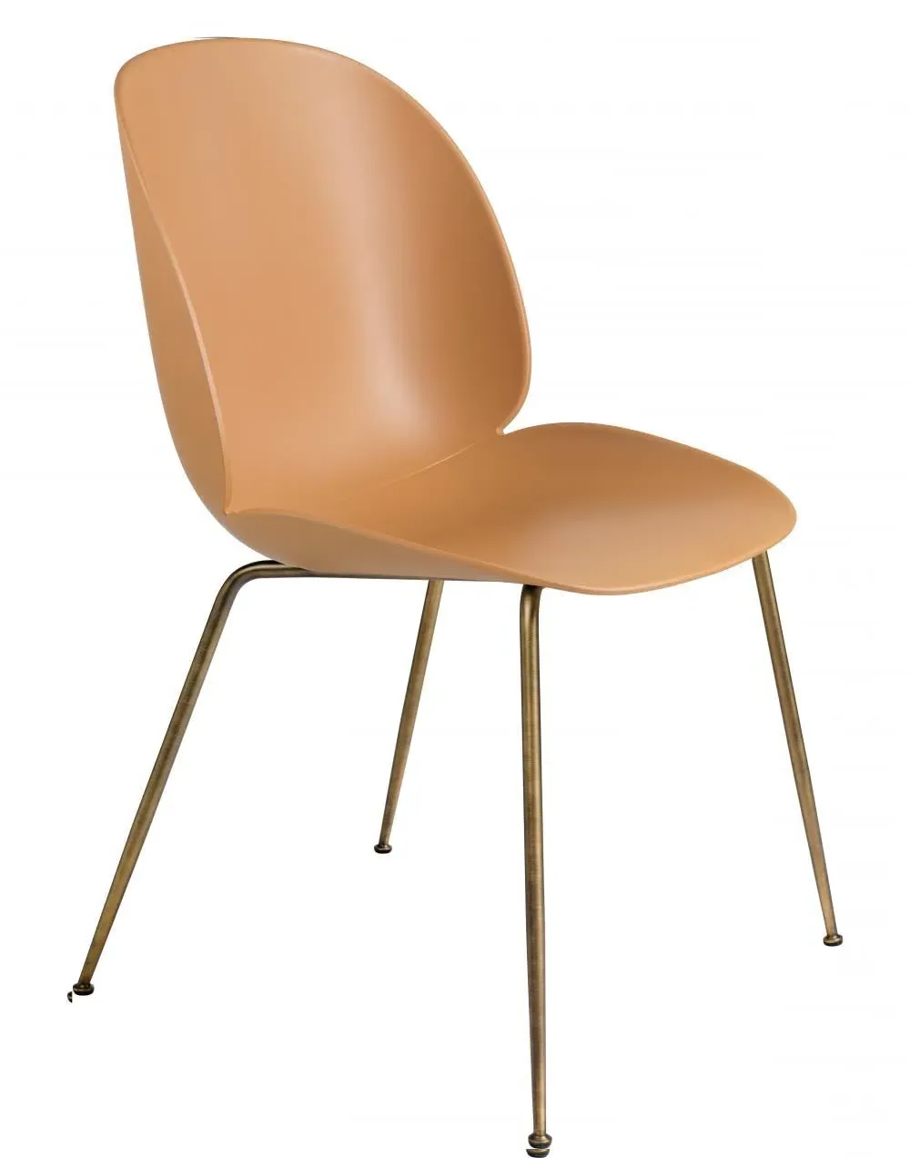 Beetle Dining Chair with Conic Base - Amber Brown