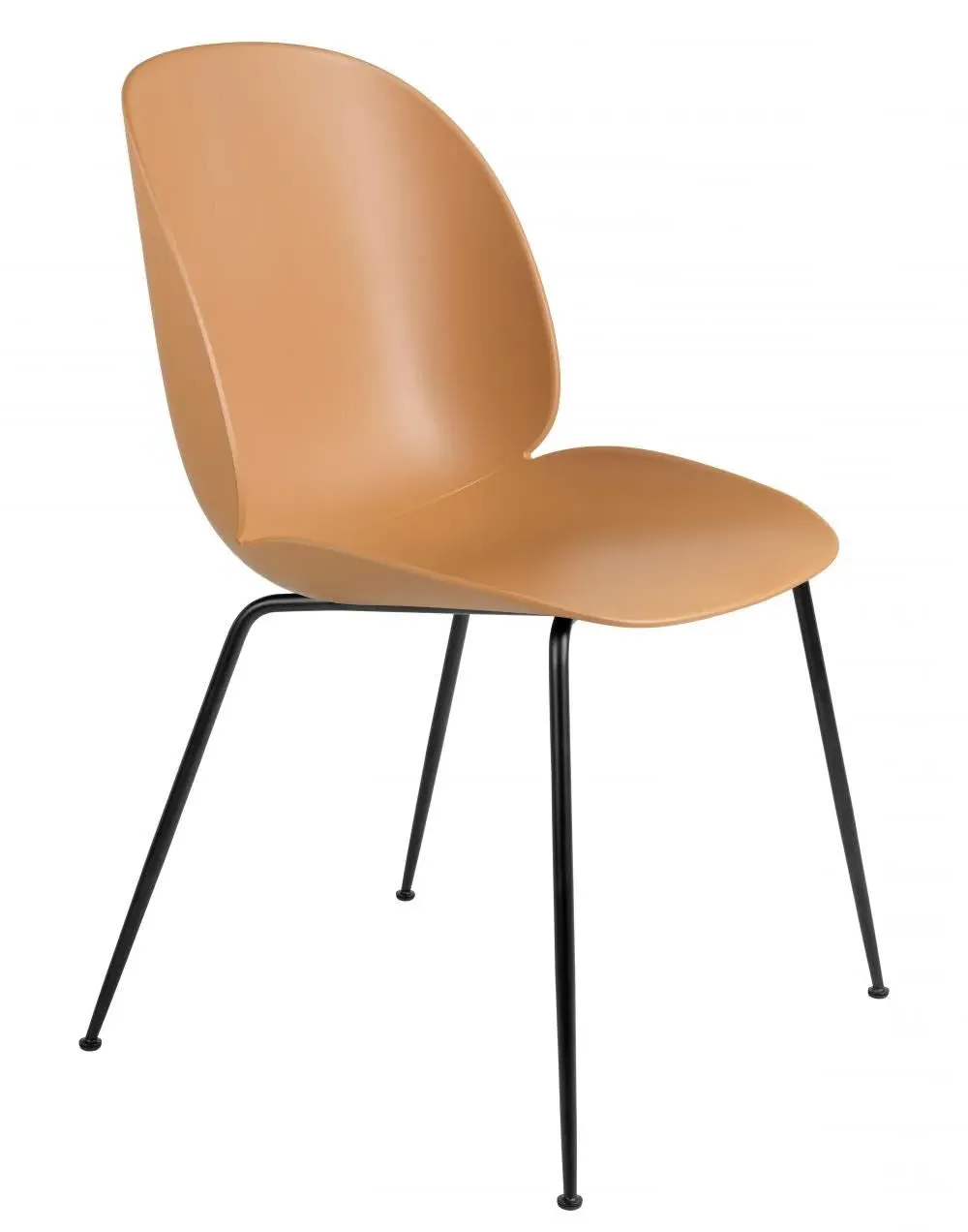 Beetle Dining Chair with Conic Base - Amber Brown image
