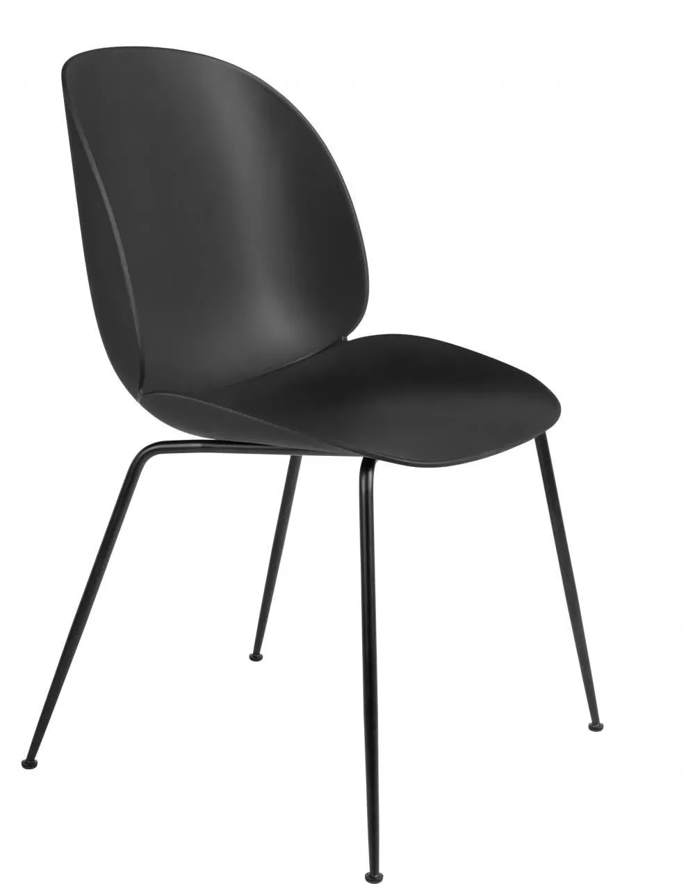 Beetle Dining Chair with Conic Base - Black