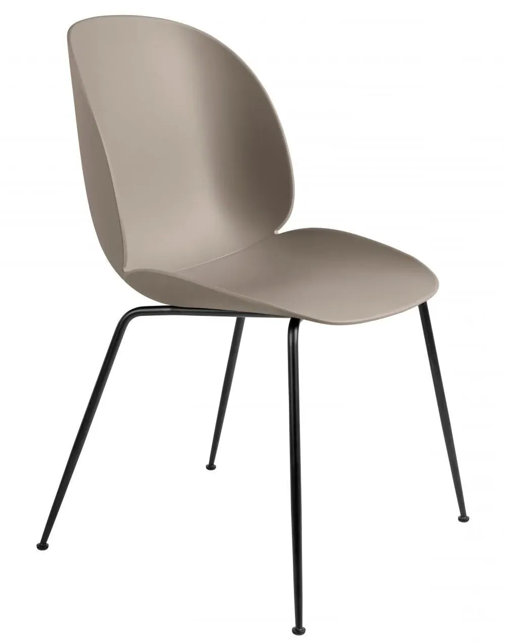 Beetle Dining Chair with Conic Base - Brown