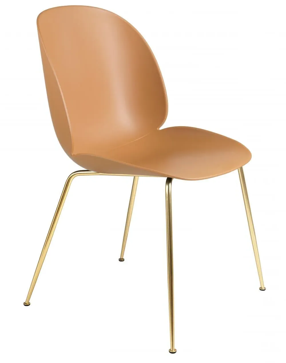 Beetle Dining Chair with Conic Base - Brown