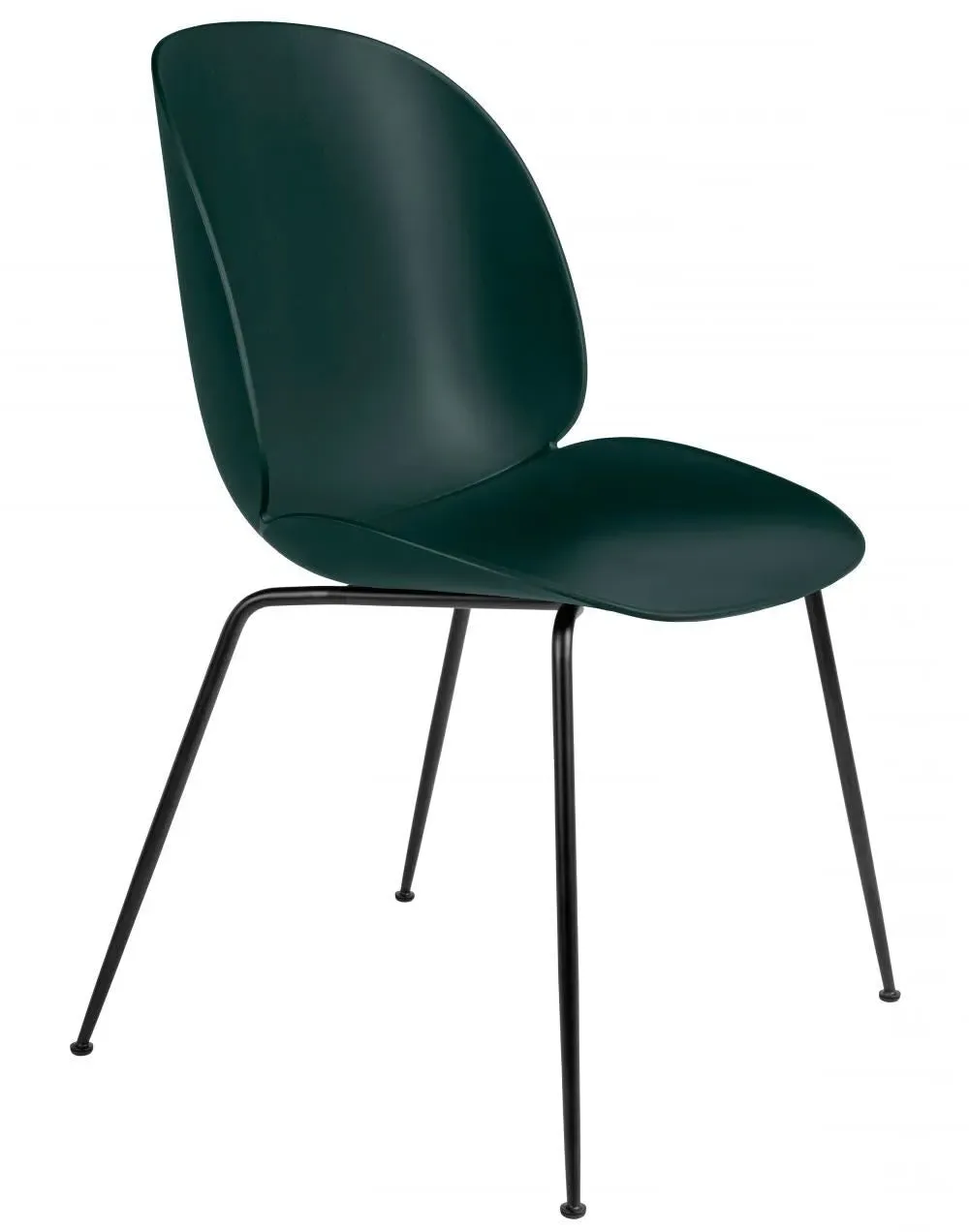 Beetle Dining Chair with Conic Base - Green