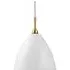 Bestlite BL9 Medium Pendant Light - Brass, Matt White