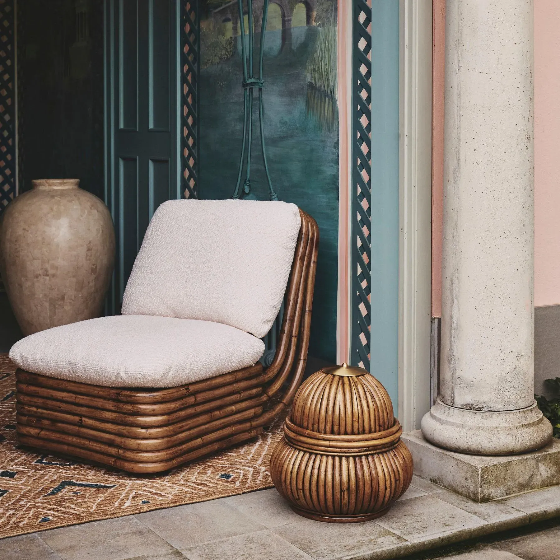 Bohemian Lounge Chair - Oak Frame