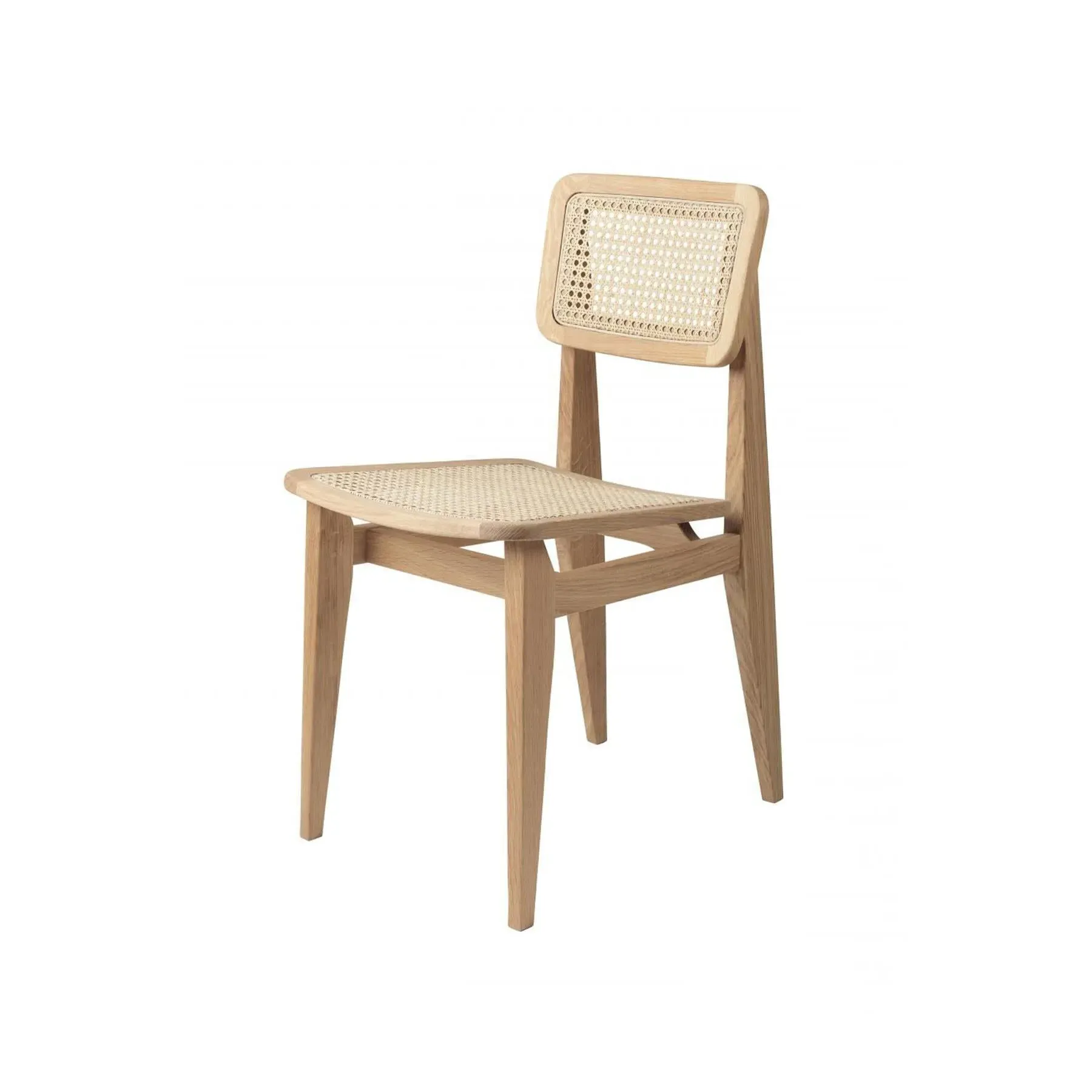 C-Chair Dining Chair with Cane Seat - Oak