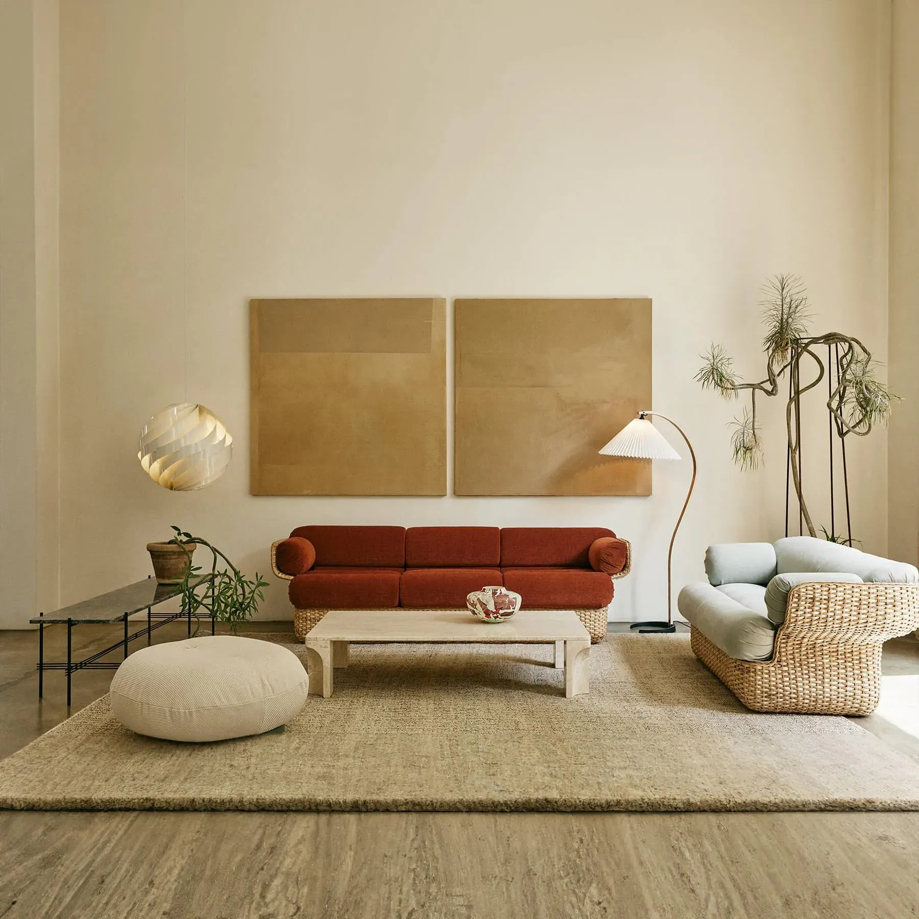 Console Table with Shelf - Black, Marble