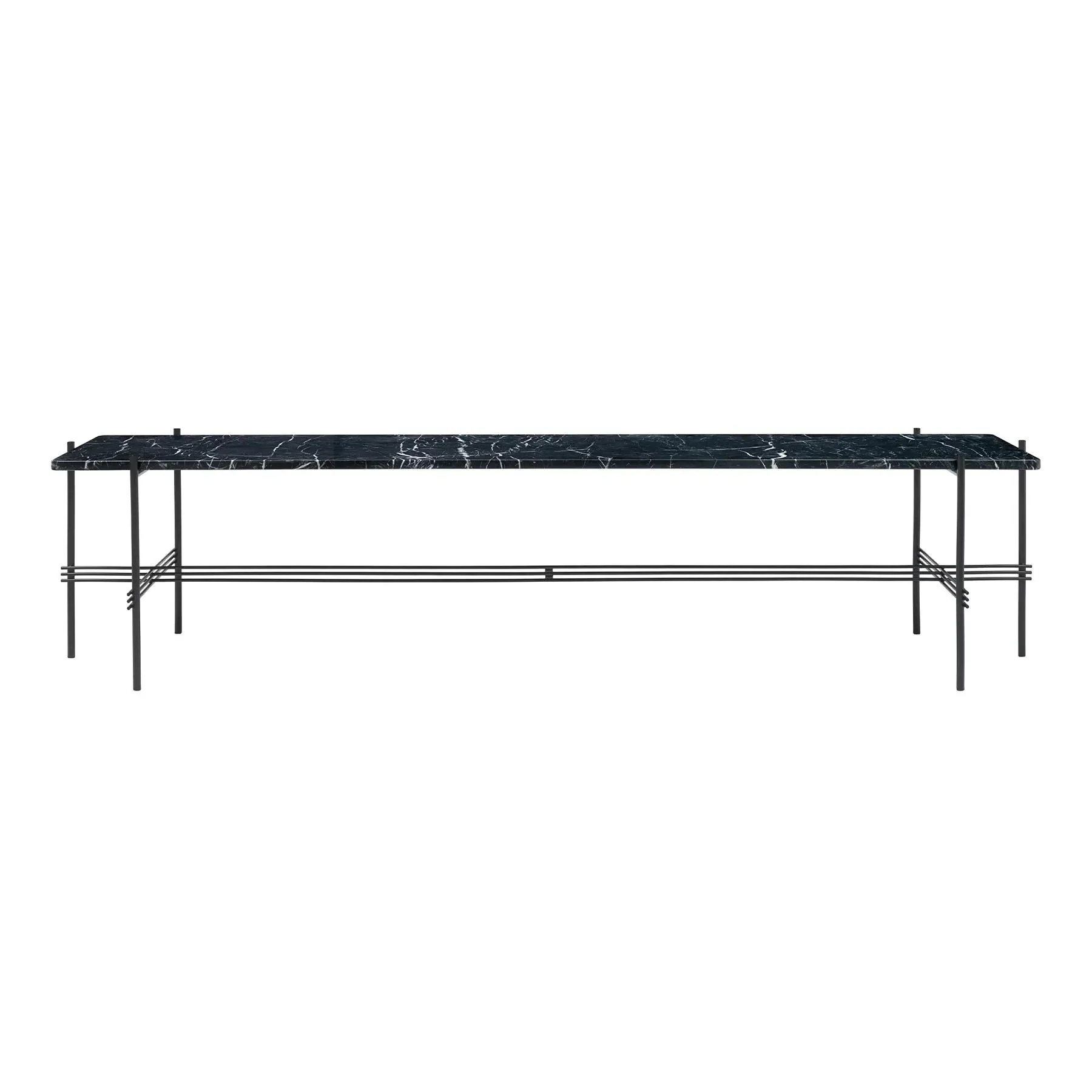 Console Table with Shelf - Black, Marble