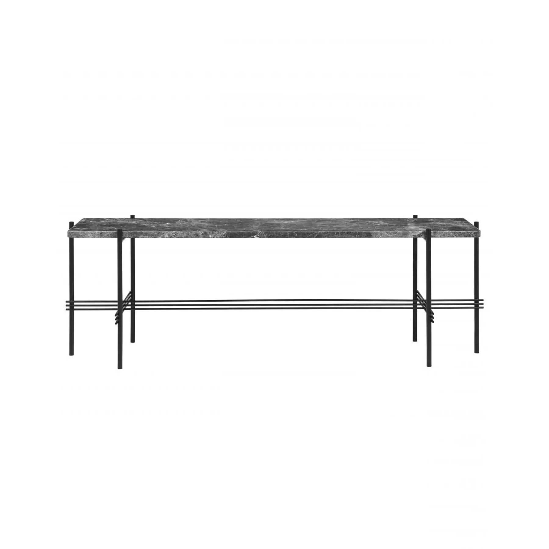 Console Table with Shelf - Green, Marble