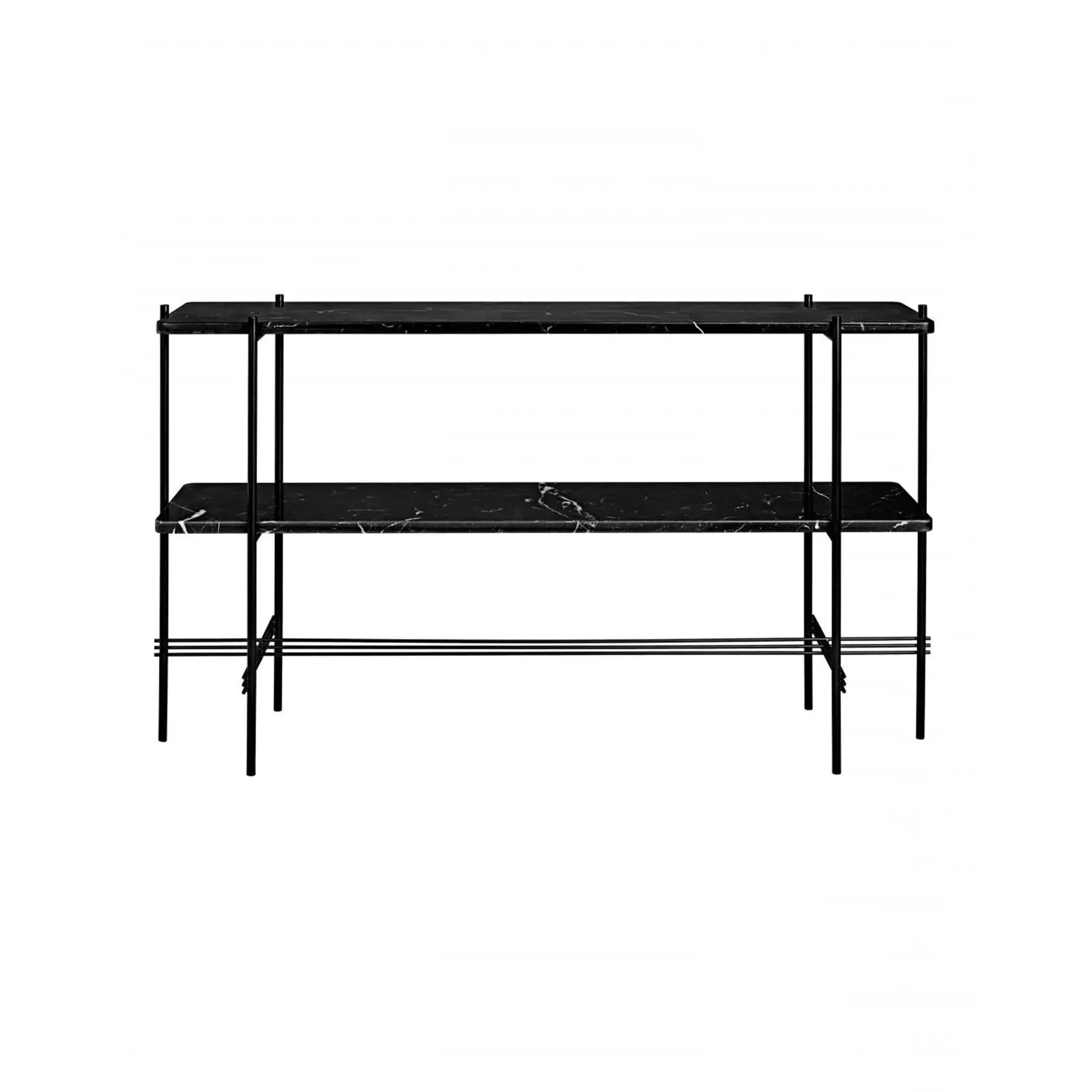 Console Table with Shelves - Grey, Marble